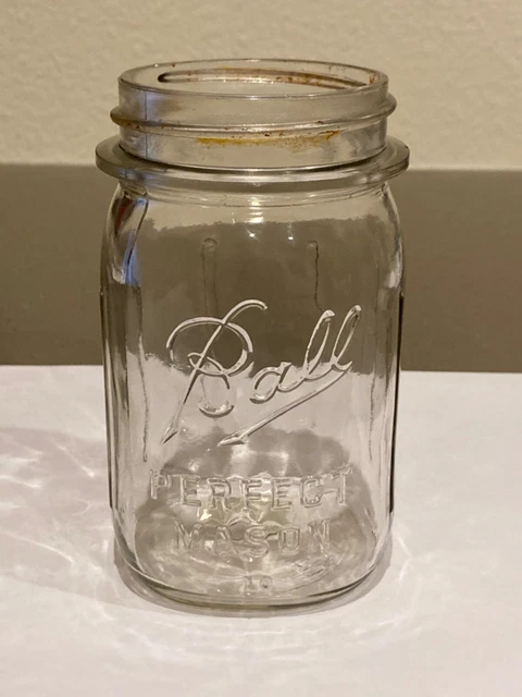 Vintage Ball Mason Pint Jar - Clear Perfect Mason