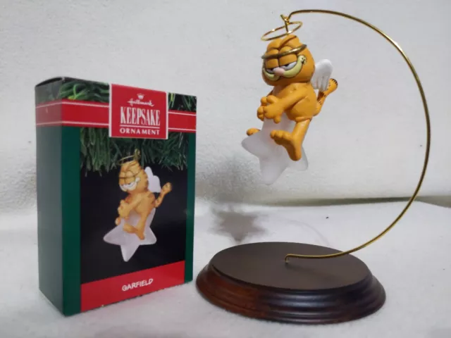 NIB 1991 GARFIELD Hallmark Keepsake Christmas Ornament - Angel