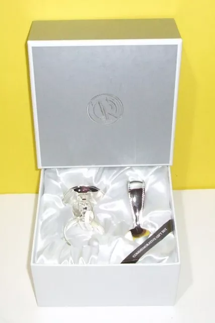 2010 TR Things Remembered Commemorative Gift Set Silver Baby Rattle & Spoon