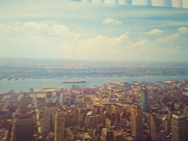 Vintage Post Card  Aerial  View  Over  The Heart  Of New York City  New York
