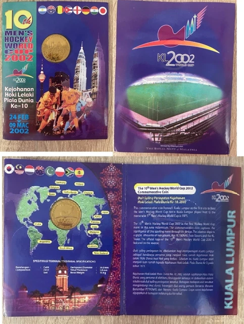 Malaysia _ 1 Ringgit 2002 UNC Field hockey - in the booklet Lemberg-Zp
