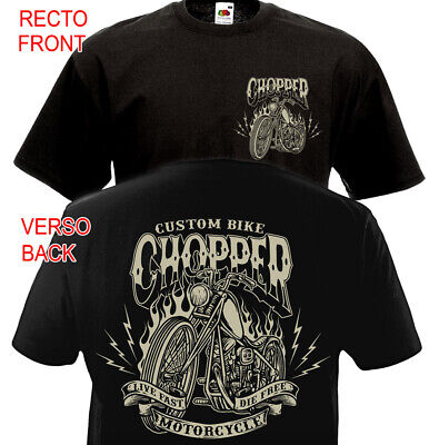 T-shirt CHOPPER - Biker Bobber Motard Custom Motorcycle Harley Davidson Indian