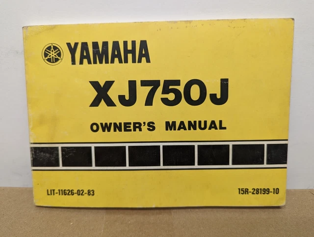 Yamaha XJ750J Owner's Manual