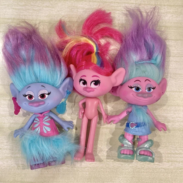 DREAMWORKS TROLLS MOVIE Figures Toys Poppy Satin Chenille