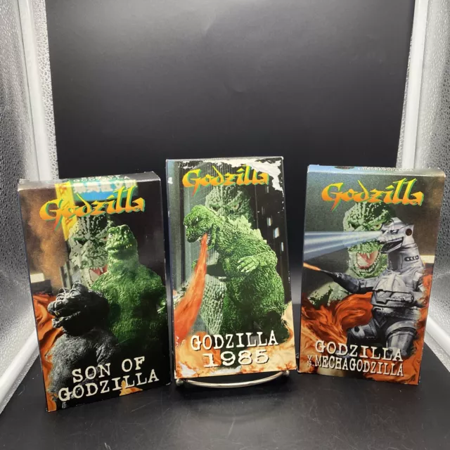 GODZILLA VHS LOT of 3. Godzilla 1985, Godzilla VS Mechagodzilla, Son Of ...