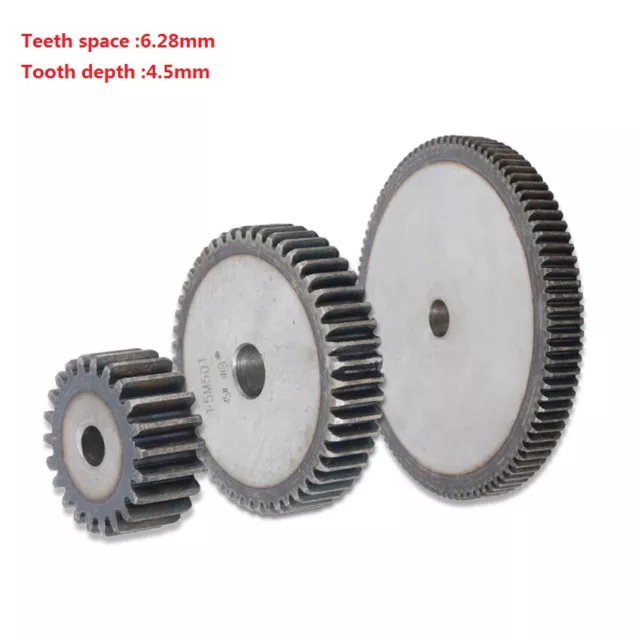 2 Mod 10-127T Spur Gears Thickness 20mm Motor Pinion Transmission Gear 45# Steel