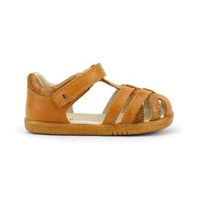 Cross Jump sandalo ragnetto in pelle marrone caramello Bobux Bobux I-Walk 