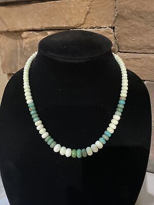 Jay King Beautiful Sterling Lemon Chrysoprase Green Turquoise 18” Necklace