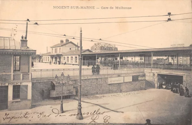 Cpa 94 Nogent Sur Marne / Mulhouse Station