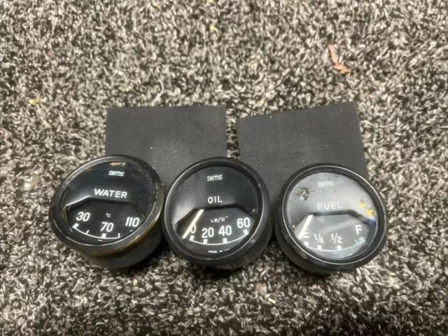 Jaguar XKE E Type Oil Water And Fuel Gauges - Tested