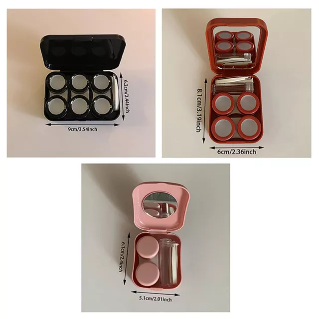 Travel Kit Pocket Mini Contact Lens Case Travel Kit Easy Carry Mirror Lenses Box 3