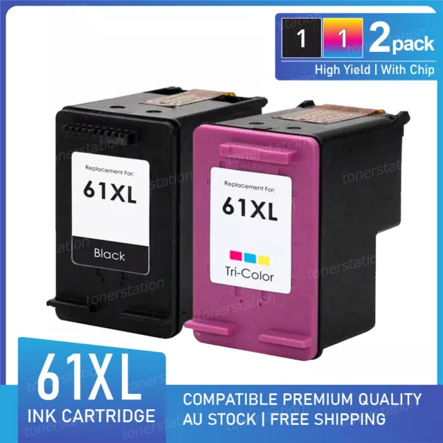 2x Ink Cartridge for HP 61XL HP Deskjet 1510 2050 2510 2540 Officejet 2620 4630