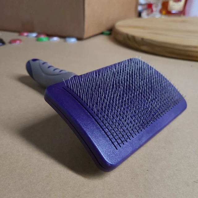 Self-Cleaning Dog or Cat Slicker Brush for Grooming Pet Hair