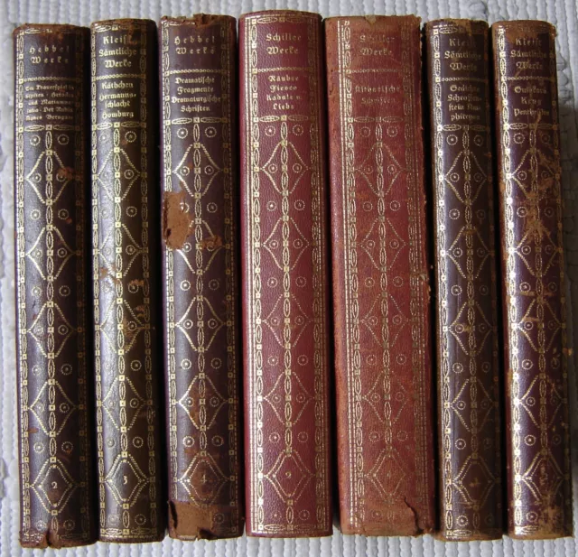 lot de 7 livres anciens de littérature allemande en allemand