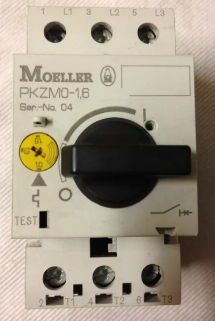 Klockner-Moeller Circuit Breaker Pkzm0-1,6, Pkzm01,6, Nnb #1622Al