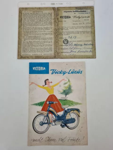 VICTORIA Vicky Luxus - Prospekt / Katalog / Broschüre / Betriebserlaubnis(AU697)