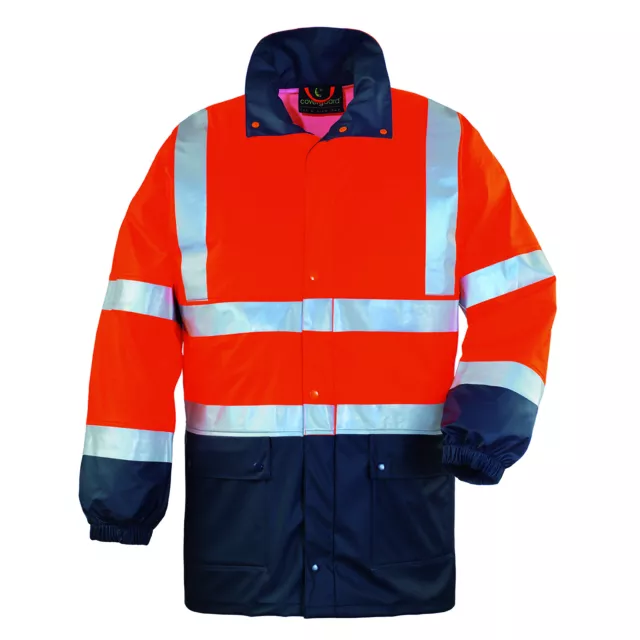 COVERGUARD Parka de travail imperméable haute visibilité HARBOR - Orange FLuo L