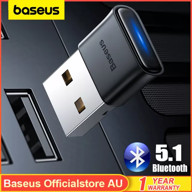 Baseus USB Wireless Bluetooth 5.1 Adapter Dongle Receiver Transmitter PC Speaker