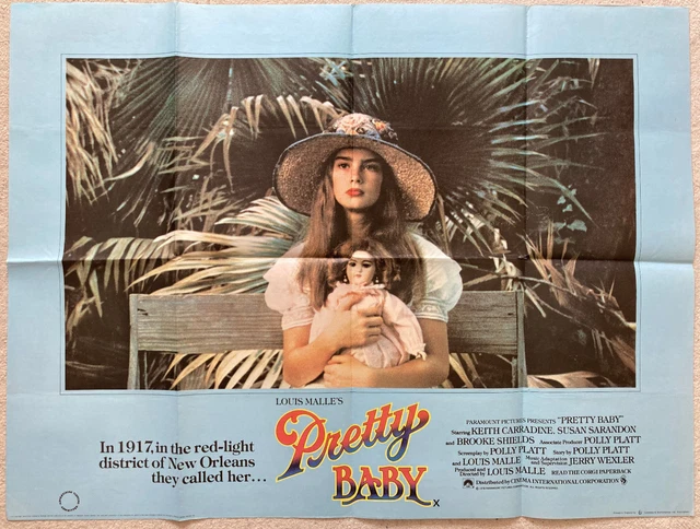 CINEMA POSTER: PRETTY BABY 1978 (Quad) Brooke Shields Susan Sarandon ...