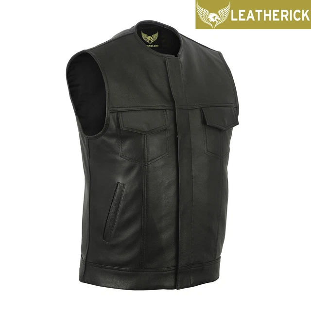 Gilet In Pelle Sons Of Anarchy Da Uomo - Foto 9