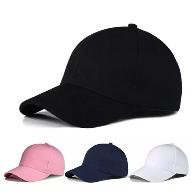 Men Women New Black Baseball Cap Snapback Hat Hip-Hop Adjustable Bboy Caps New/