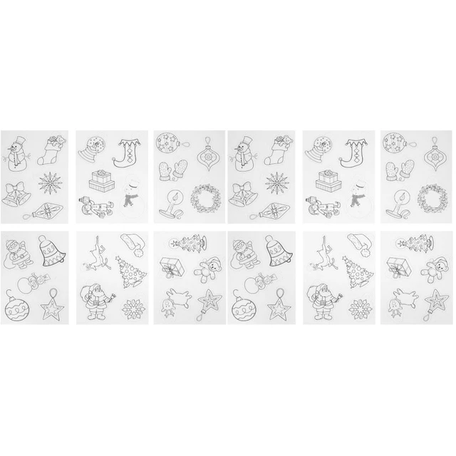 2 Sets Christmas Shrink Film Bops Heat Paper Craft Accessories