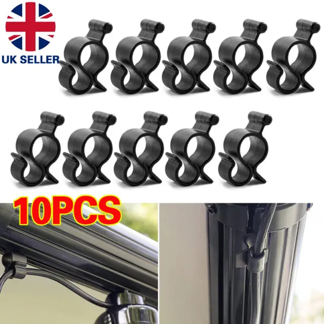 10X BLACK/WHITE PLASTIC Hanger Hooks F Awning Support Hanging Rope Light  40*29mm £5.62 - PicClick UK