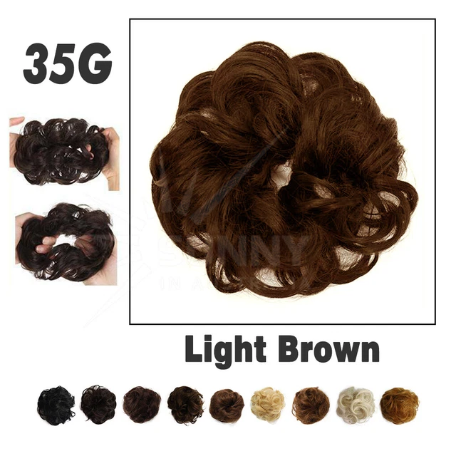 Curly Messy Bun Hair Piece Scrunchie Updo Thick Hair Extensions Real As Human AU