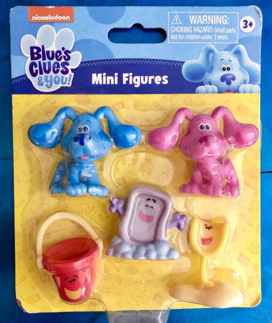 Nickelodeon Blues Clues Mini Figure Blue Magenta Pail Soap Shovel