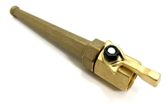 Heavy Duty 6" Sweeper Nozzle & Brass Garden Hose Shut Off Valve Super Long Spray