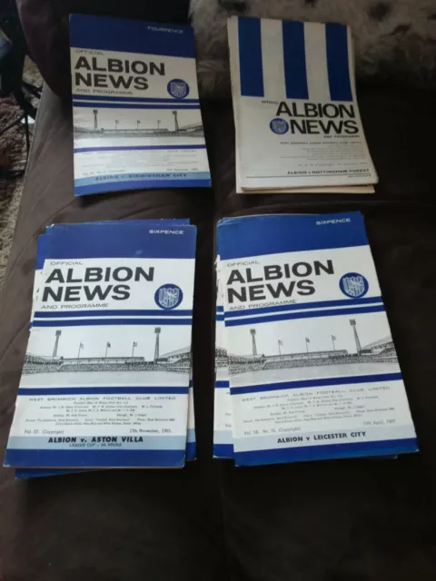 1960S West Bromwich Albion Home Football Programmes Bundle.(See Discribtion)