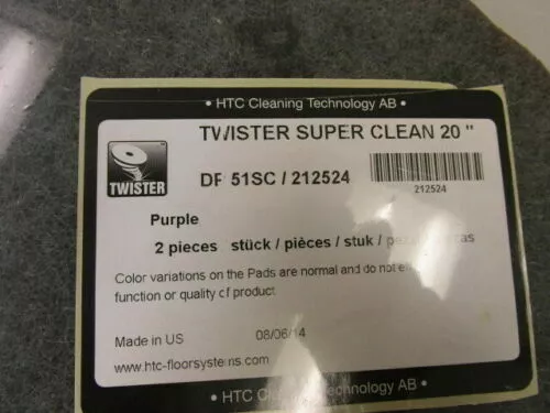 Americo Manufacturing 20" Twister Super Clean Floor Pad (2 Pack) DF51SG/212524