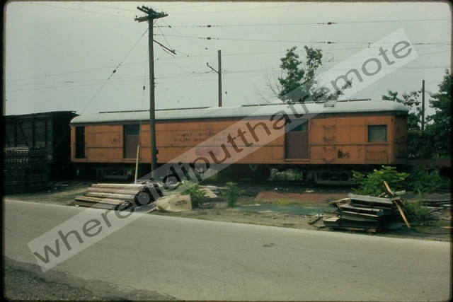 Orig. Slide Chicago S. Shore & S. Bend CSS 503 Express Car 7-1973 Michigan City