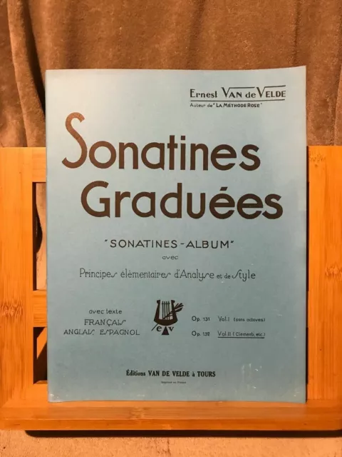 Sonatines graduées / Sonatines album recueil partition piano éd. Van de Velde