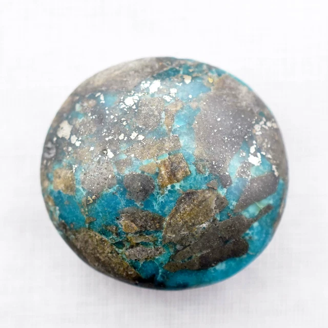 61.60 Ct Natural Arizona Morenci Blue Turquoise Cabochon Certified Gemstone