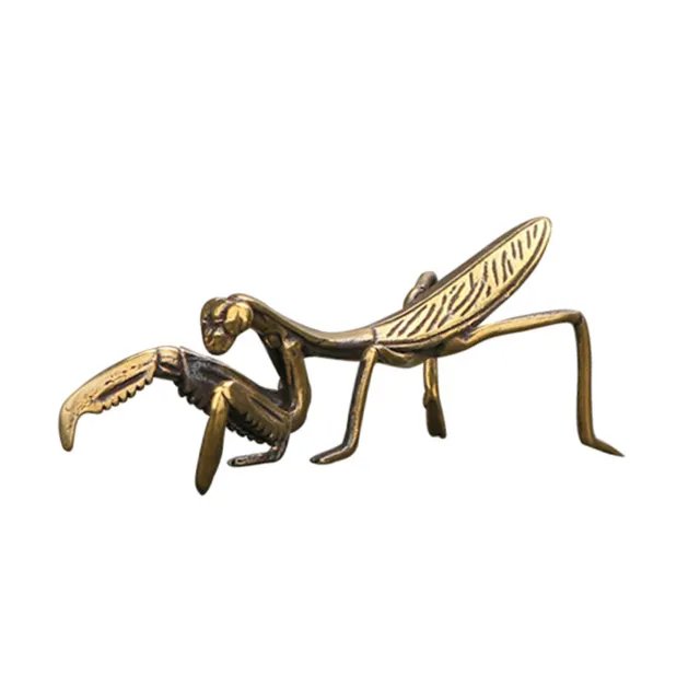 Mantis Decoración Resistencia al Desgaste Símbolo Fino Hadas Jardín Animal Mantis Estatua Latón
