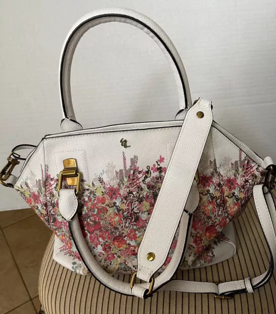 Elliott Lucca Women’s Handbag Satchel bag Large Spring Flowers, Handle & Strap