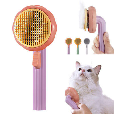 1PCS Pet Hair Brush Pumpkin Dog Cat comb Deshedding Self Cleaning Brush NEW