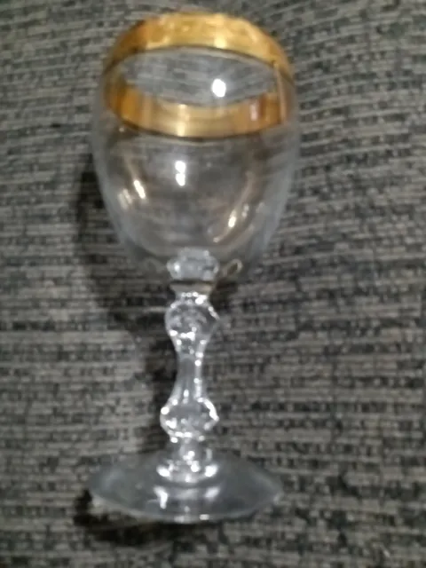 Westchester Water Goblet by Tiffin Franciscan with Minton Rim Gold Embellishment