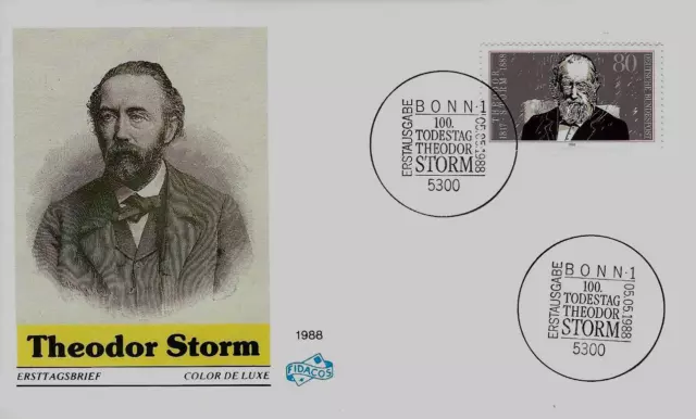 BRD FDC MiNr 1371 (3a) "100. Todestag von Theodor Storm" -Der Schimmelreiter-