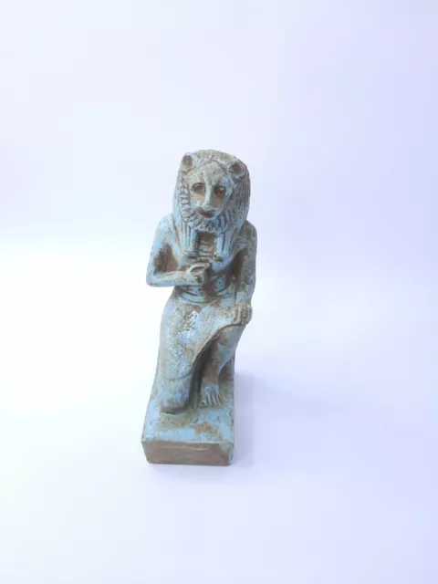 RARE ANCIENT EGYPTIAN ANTIQUE Statue Stone Seated Sekhmet Lion Warrior Army