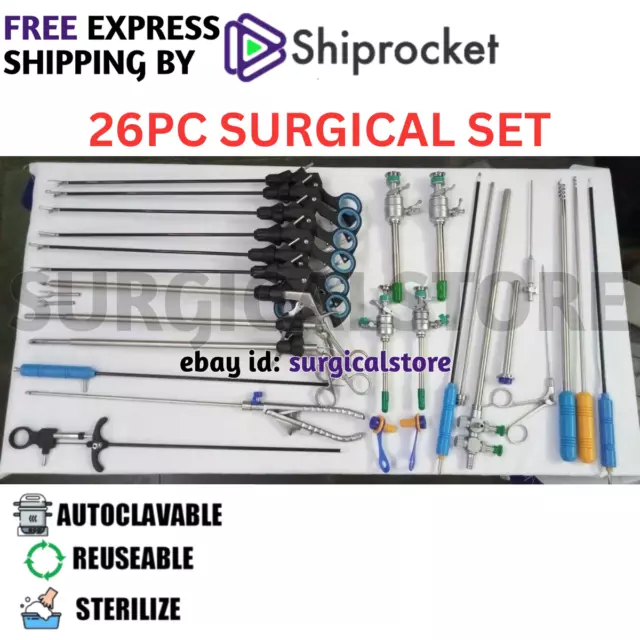 Laparoscopic Surgery Set Laparoscopy Endoscopy Surgical Instruments 26pc