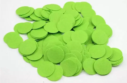 200pcs 4cm Light Green Color Die Cut Round Felt Circles Patches Pad Craft Suppli