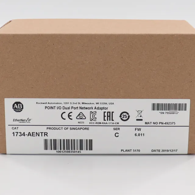 New Sealed Allen Bradley 1734-AENTR SER C/B Ethernet Adapter POINT I/O Module US