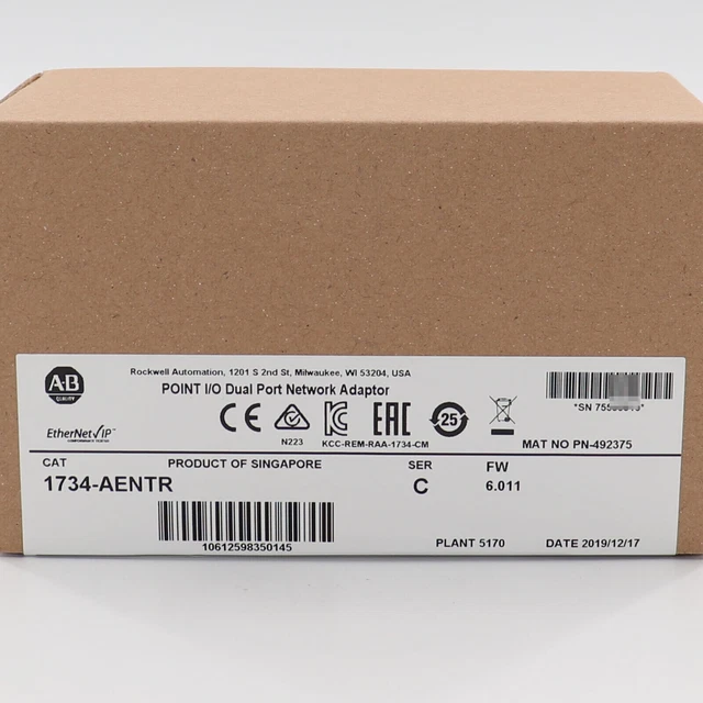New Sealed Allen Bradley 1734-AENTR SER C/B Ethernet Adapter POINT I/O Module US