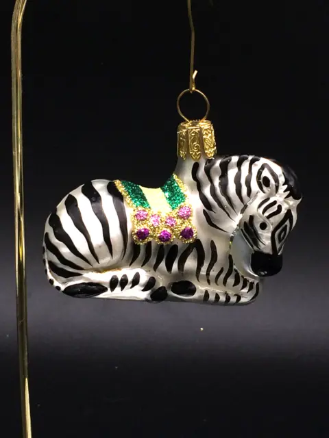 Waterford Holiday Heirlooms Christmas Ornament - Zebra with Saddle
