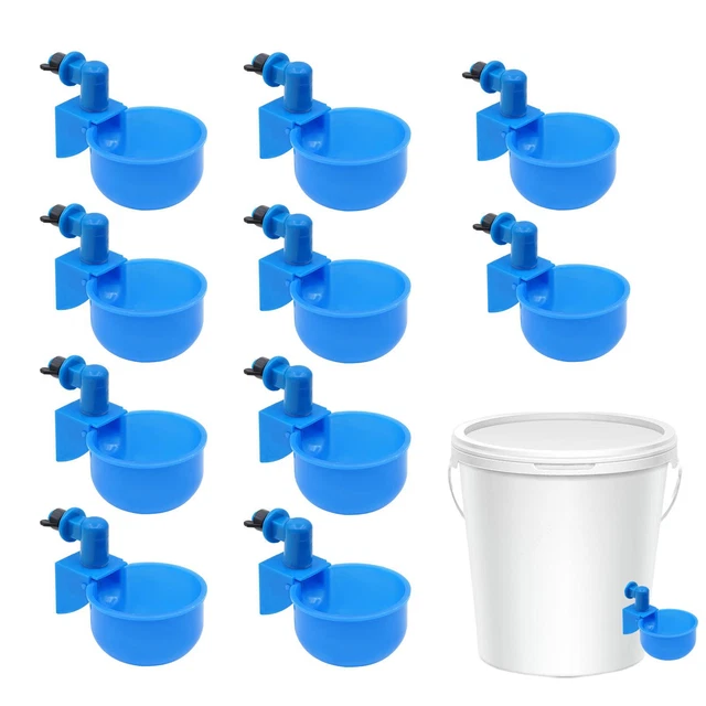 20PCS Automatic Water Cups Poultry Drinker Waterer Chicken Duck Quail Drinking