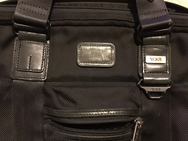 Tumi Alpha Bravo McNair Briefcase Travel Laptop Leather Messenger Bag Backpack 3
