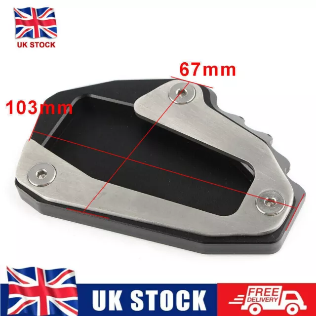 Black Side Kickstand Stand Extension Plate Pad For Ducati Monster/Multistrada
