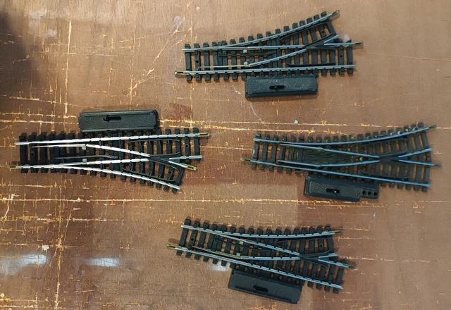 Lot De 2 Aiguillages HO Jouef En Laiton - Commande Manuelle à Gauche, Occasion